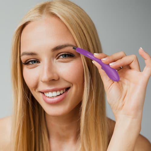 Pursonic Automatic Retractable Slant Tweezers In Purple
