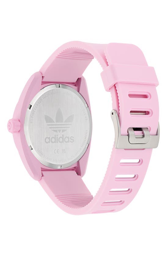 Shop Adidas Originals Adidas Ao Street Resin Strap Watch In Pink