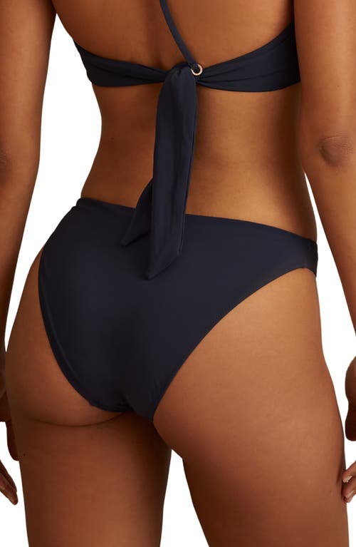 Shop Reiss Millie High Cut Bikini Bottoms In Navy