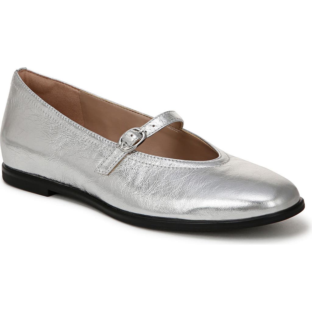 Shop Naturalizer Elina Mary Jane Flat In Silver