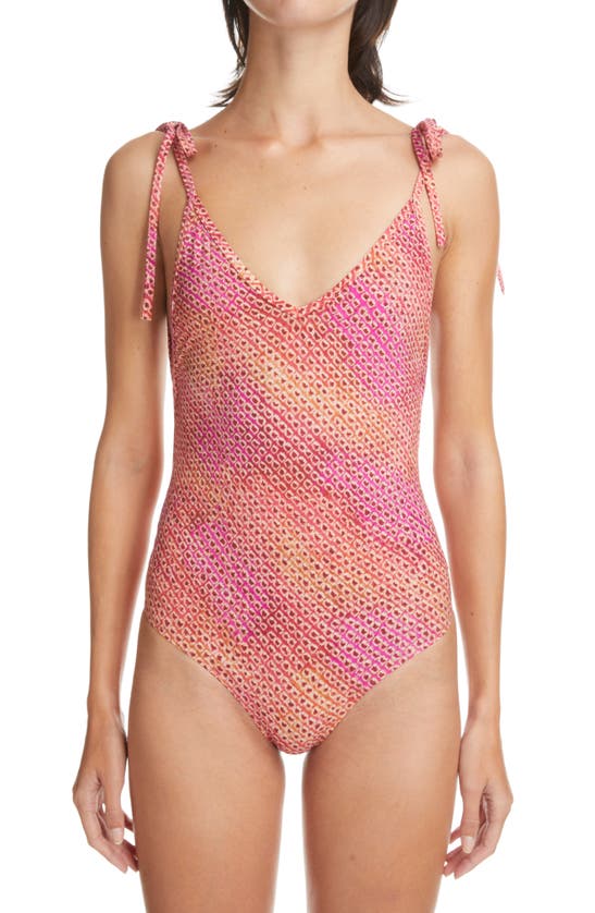 ISABEL MARANT SWAN PRINT ONE-PIECE SWIMSUIT