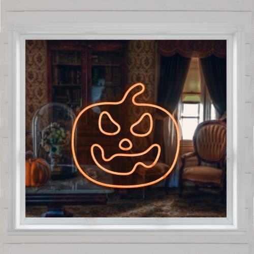 NORTHLIGHT NORTHLIGHT LED JACK-O-LANTERN NEON LIGHTED HALLOWEEN WALL OR WINDOW DECORATION