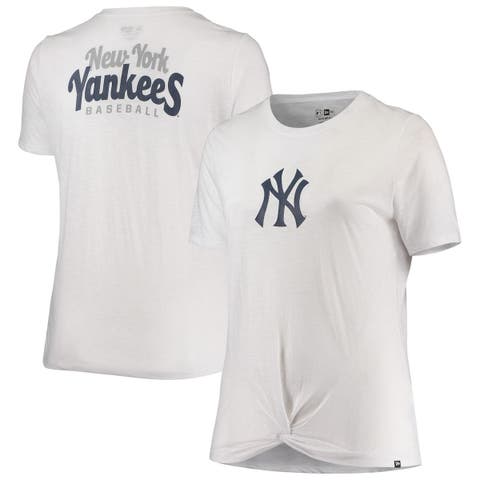 Women's New York Yankees New Era Navy Baby Jersey Cropped Long