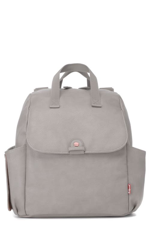 Babymel Robyn Convertible Faux Leather Diaper Backpack in Pale Grey at Nordstrom