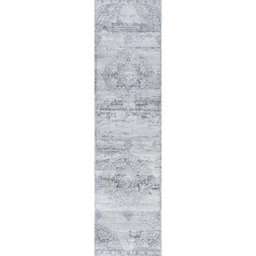 Jonathan Y Modern Persian Vintage Medallion Area Rug In Light Gray/ivory