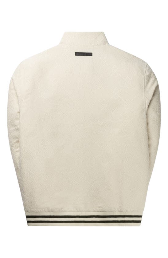 Shop Daily Paper Shakir Bouclé Track Jacket In Off White