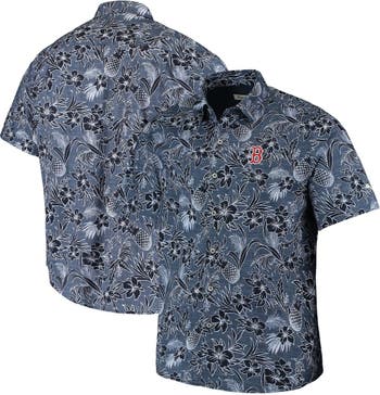 Men's Boston Red Sox Tommy Bahama Navy Sport Reign Forest Fronds Button-Up  Shirt