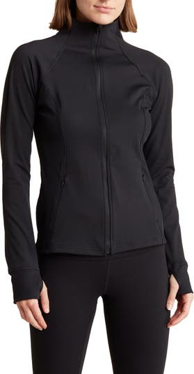 90 Degree By Reflex High Low Full Zip Jacket With Side Pockets - Black - X  Large : Target