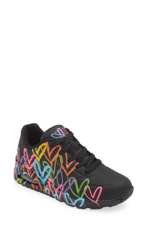 Shop Skechers Uno Highlight Love Sneaker In Black/multi