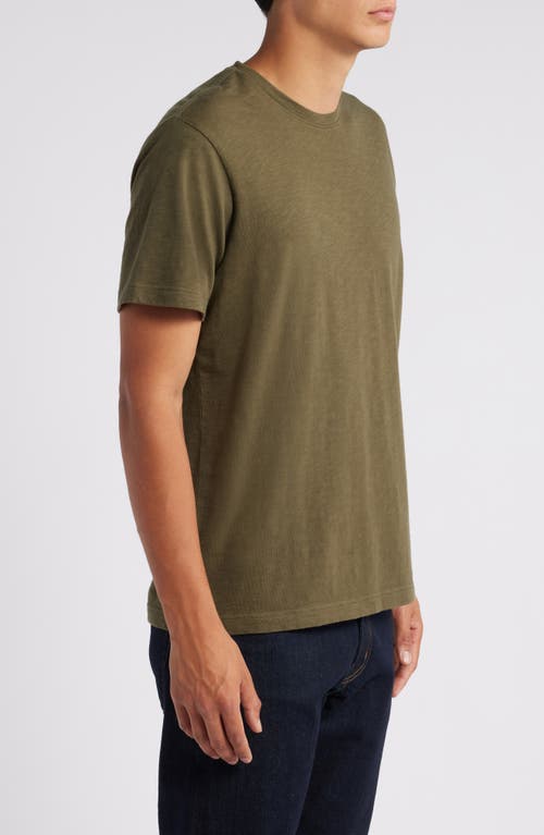 Shop Treasure & Bond Slub Jersey Crewneck T-shirt In Olive Night