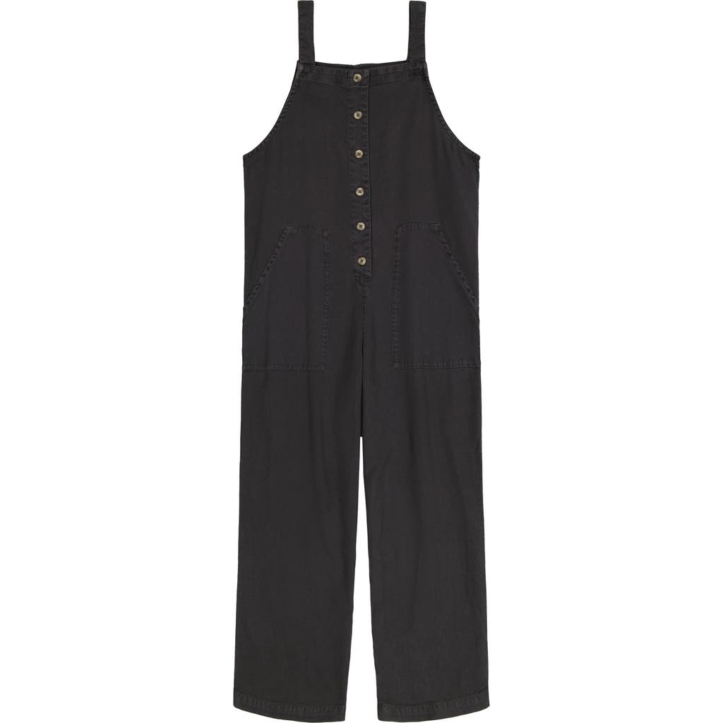 Billabong Kids' Sunshine Love Denim Jumpsuit In Black Sands