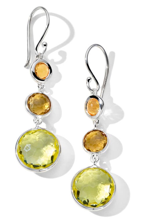 Shop Ippolita Lollipop Citrine Drop Earrings In Silver