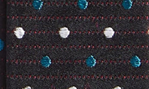 Clifton Wilson Navy Polka Dot Silk Suspenders In Navy