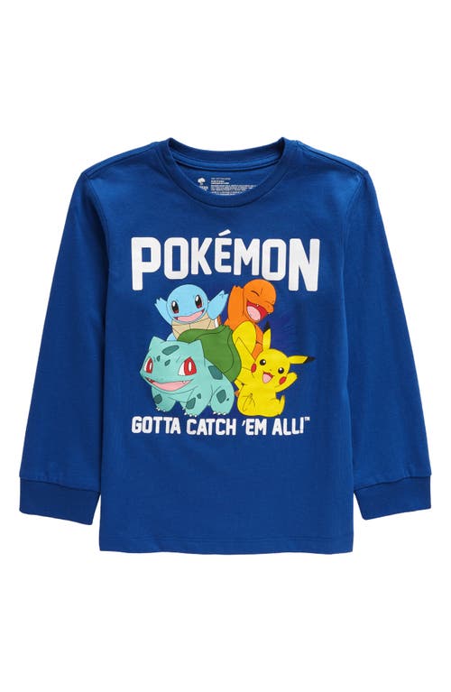Tucker + Tate Kids' Long Sleeve Graphic T-Shirt in Blue Monaco Pokemon