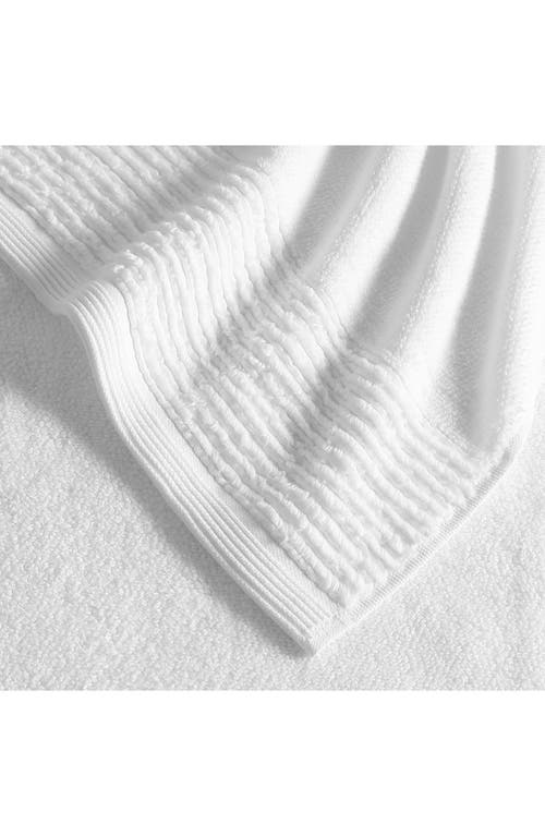 Vera Wang Sculpted Pleat 6-piece Bath Towel, Hand Towel & Washcloth Set In White