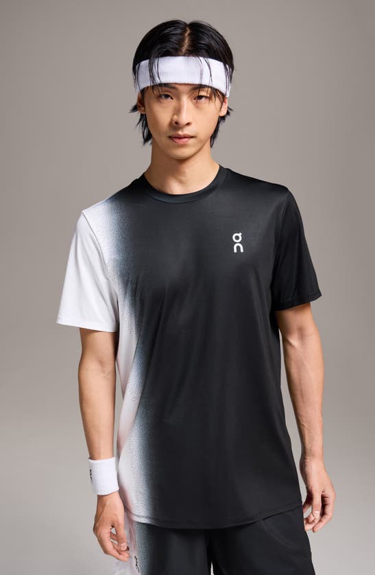 Shop On Court-t Tennis T-shirt In Black/ White