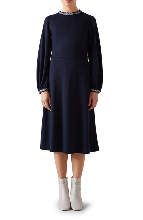 Yvonne Long Sleeve A-Line Dress
