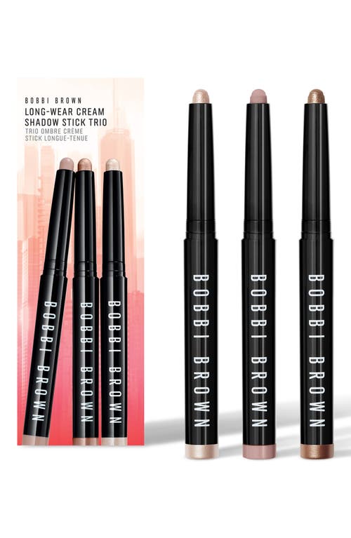 Shop Bobbi Brown Long-wear Cream Eyeshadow Stick Trio $102 Value In No Color