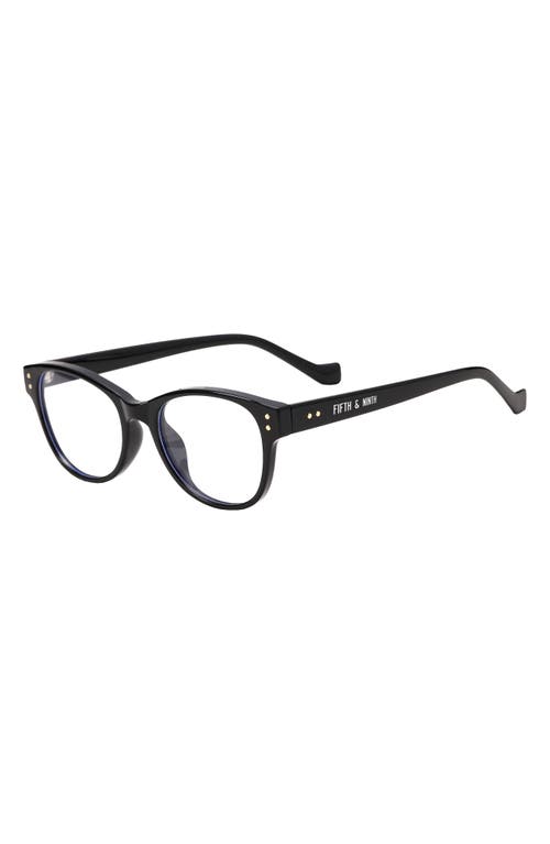 Fifth & Ninth Montreal 60mm Round Blue Light Blocking Glasses in Torte/Clear
