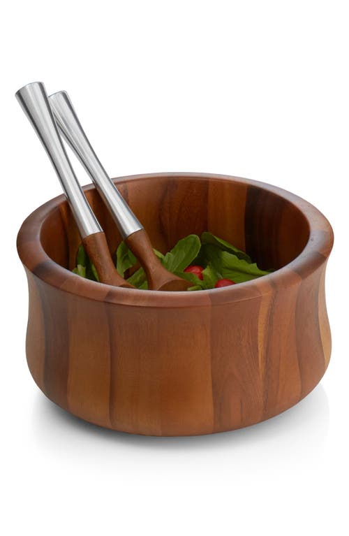 Nambé 'Nara' Wood Salad Bowl & Servers in Brown at Nordstrom