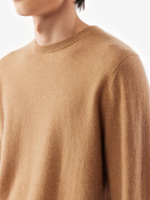 Shop Gobi Cashmere Crew Neck Sweater In Sheepskin