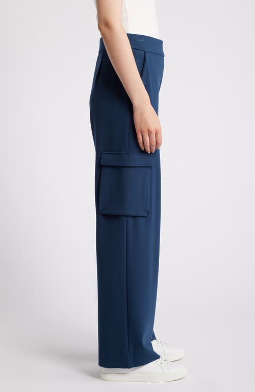 Shop Masai Copenhagen Perpetua Wide Leg Cargo Pants In Moonlit Ocean