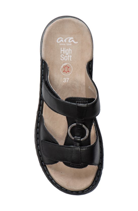 Shop Ara Herra Slide Sandal In Black Calf