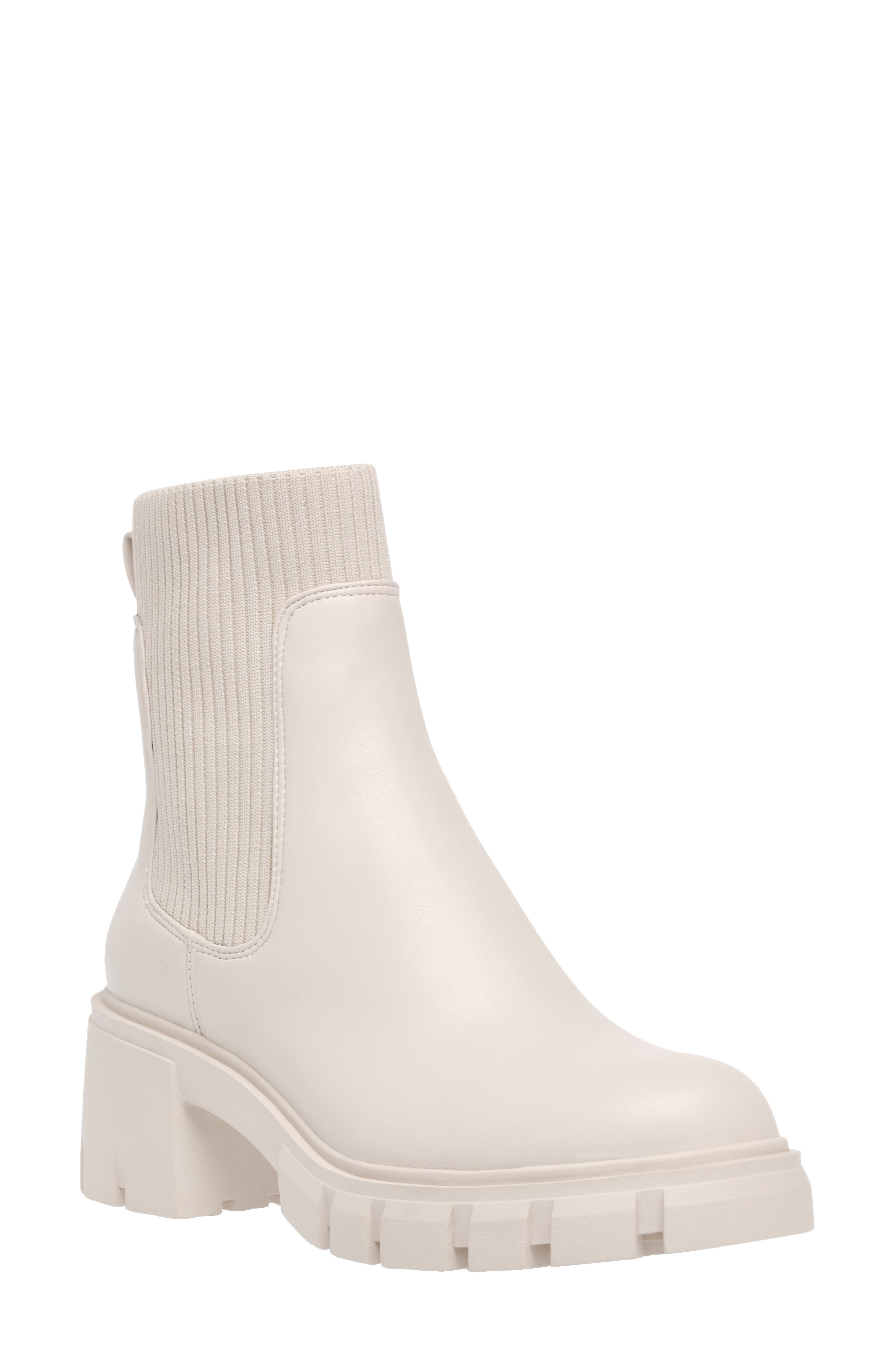 womens cream chelsea boots