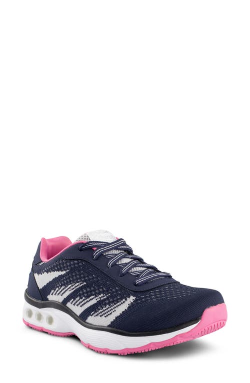Carly Sneaker in Navy/Pink
