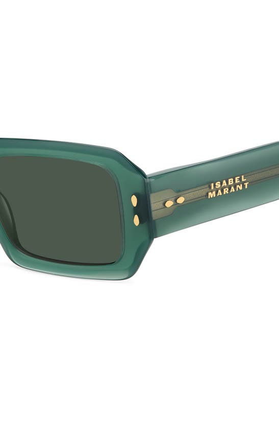 Shop Isabel Marant 53mm Rectangular Sunglasses In Green/ Green