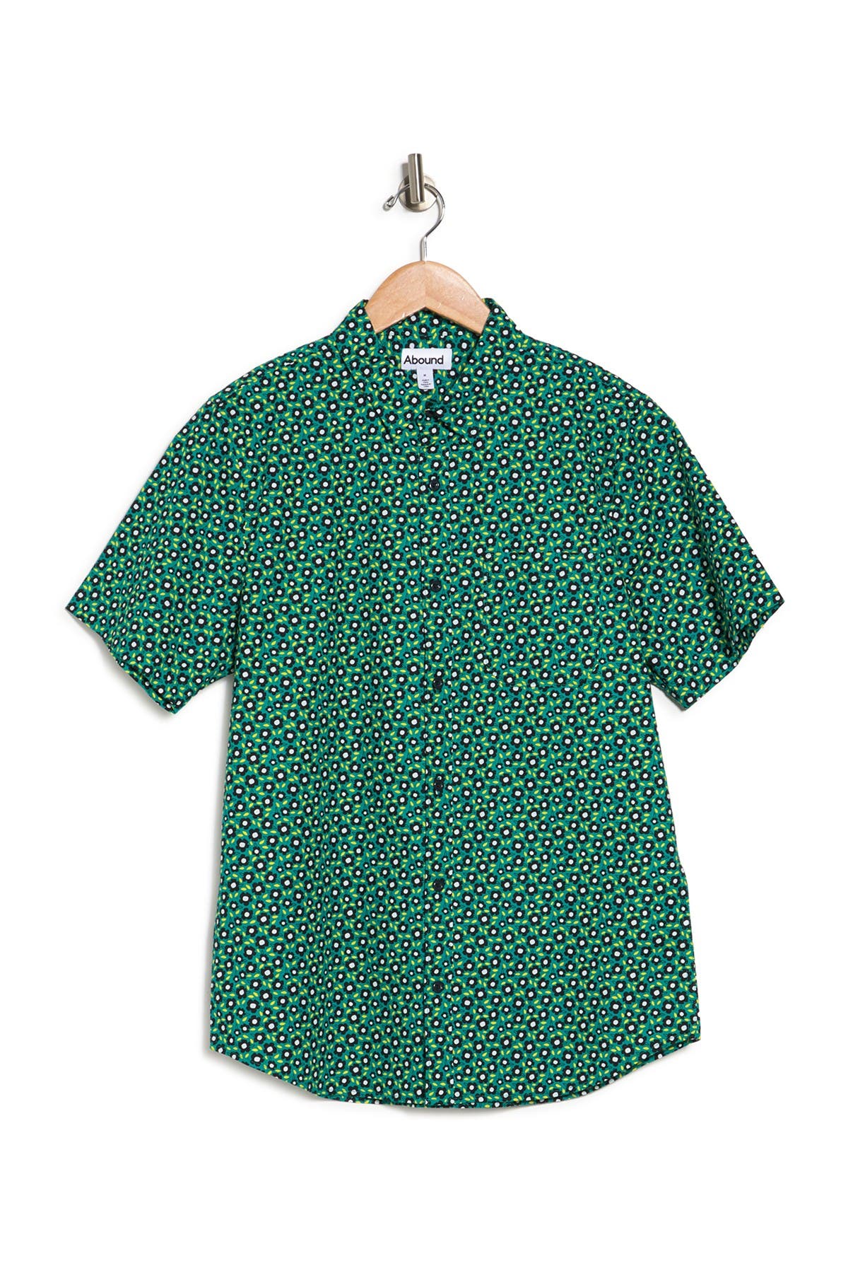 Abound Mini Print Regular Fit Shirt In Teal Compass Graphic Floral