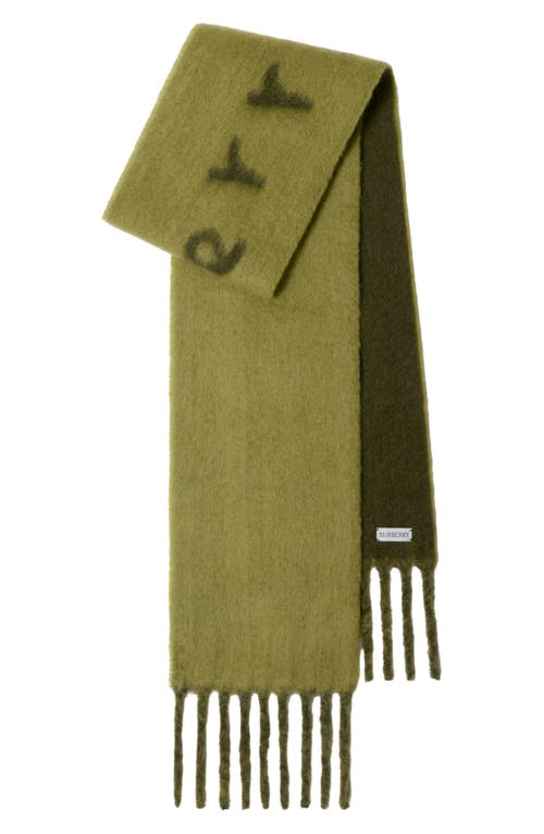 Burberry Womens Acre Reversible Logo-jacquard Alpaca-blend Scarf In Acre