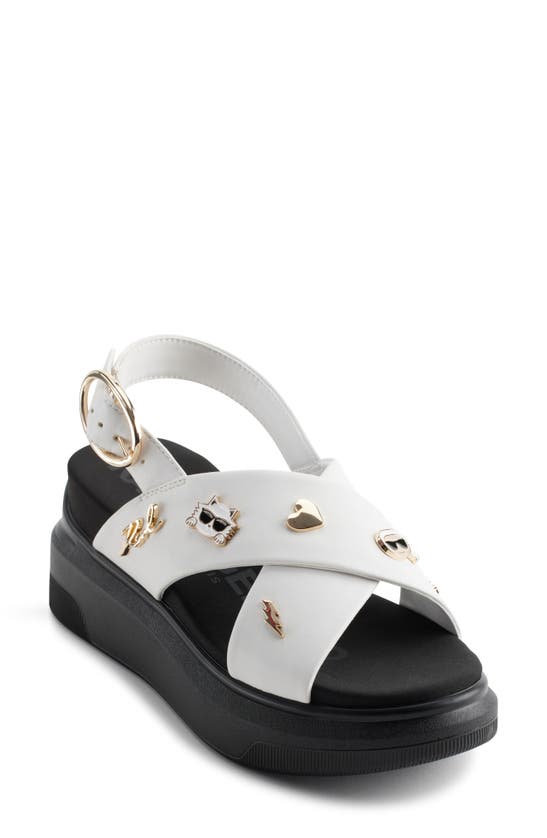 KARL LAGERFELD KARL LAGERFELD PARIS TILDA PLATFORM WEDGE SANDAL