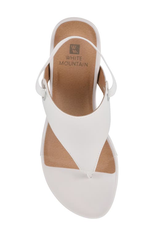 Shop White Mountain Footwear All Dres Wedge Sandal In Eggshell/patent/smooth