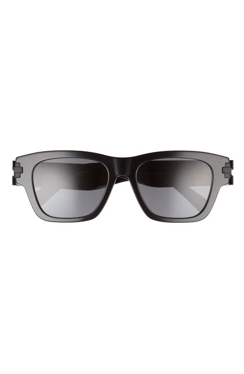 DIOR Blacksuit XL 54mm Polarized Square Sunglasses in Shiny Black /Smoke Polarized
