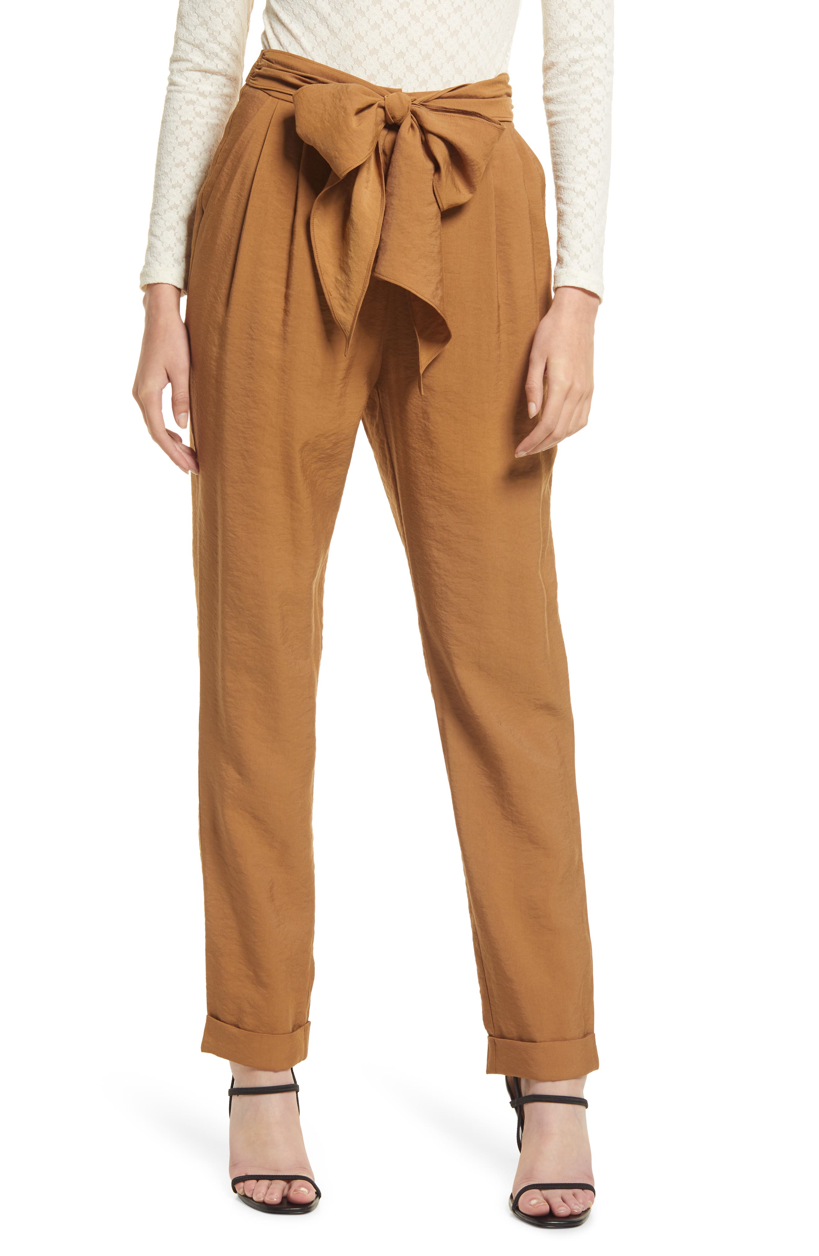 Lulus Perfect Tie Front Trousers 