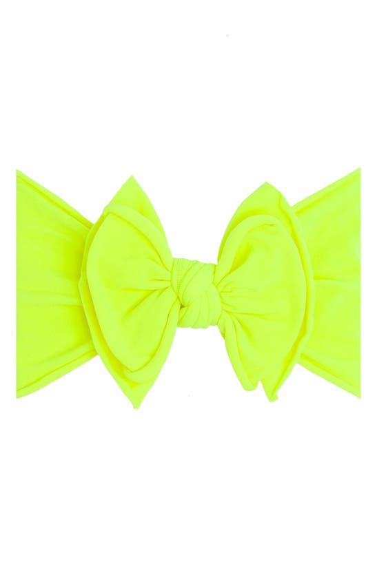 Baby Bling Fab-bow-lous Headband In Neon Safety Yellow