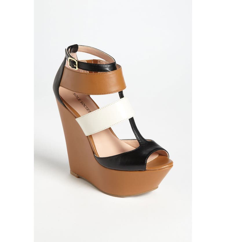 SOLE SOCIETY 'Emma' Wedge Sandal, Main, color, 200