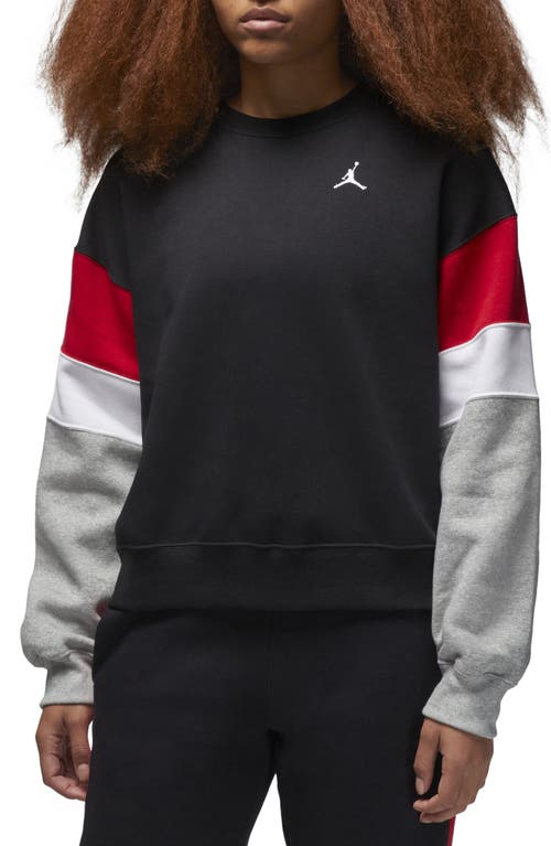 Jordan Brooklyn Crewneck Sweatshirt In Black