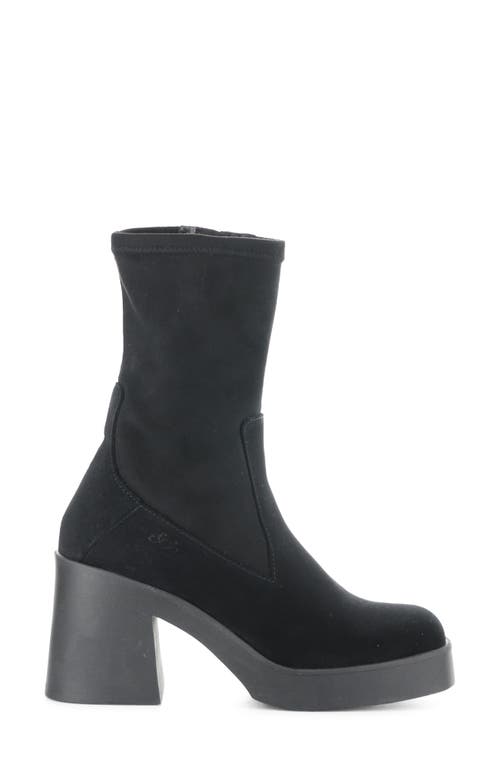 Shop Bos. & Co. Vivica Bootie In Black Suede/top