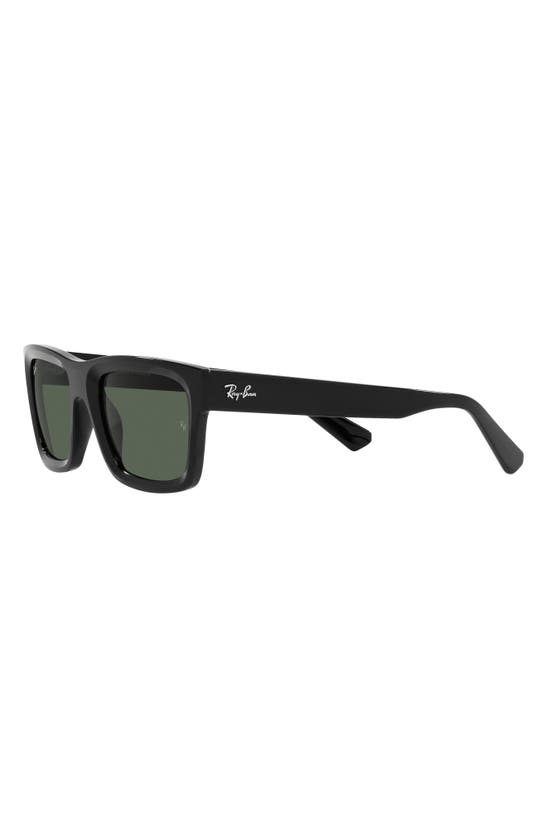 Ray Ban Warren 57mm Rectangular Sunglasses In Black