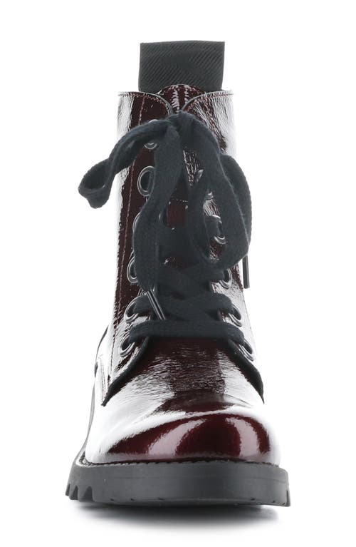 Shop Fly London Ragi Combat Boot In 043 Burgundy Rock