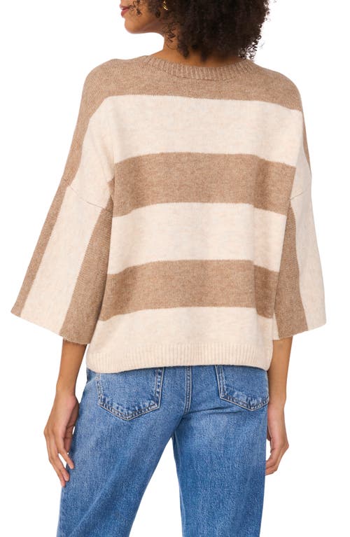 Shop Vince Camuto Wide Stripe Sweater In Malted