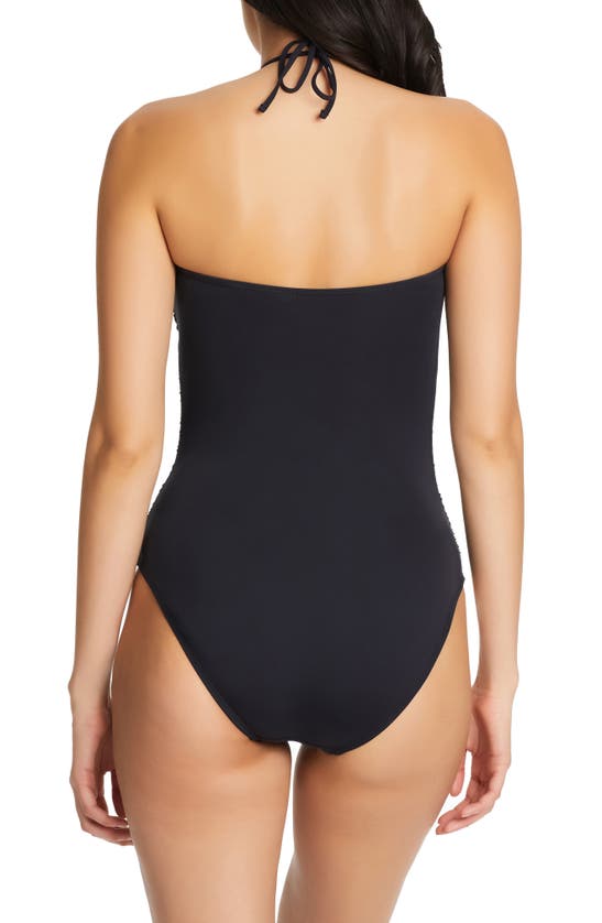 Bleu Rod Beattie All Tied Up Halter Neck One-piece Swimsuit In Black
