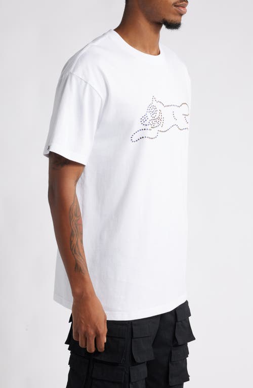 Shop Icecream In The Sky With Diamonds Cotton Graphic T-shirt In Bleach White