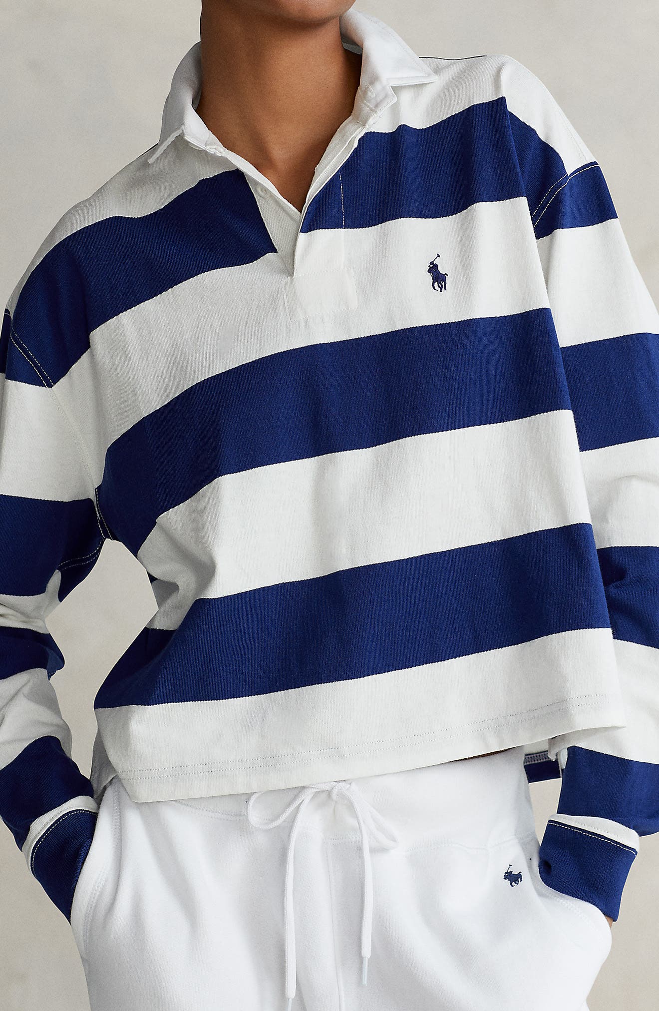 ralph lauren cropped rugby shirt