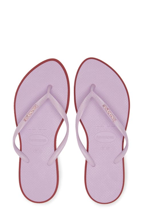 Shop Havaianas Slim Pointed Toe Flip Flop In Amaranth