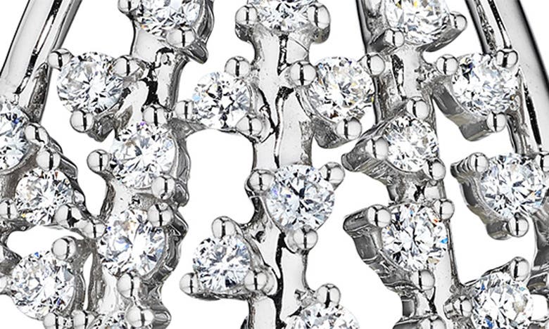 Shop Hueb Luminus Diamond Huggie Earrings In White Gold
