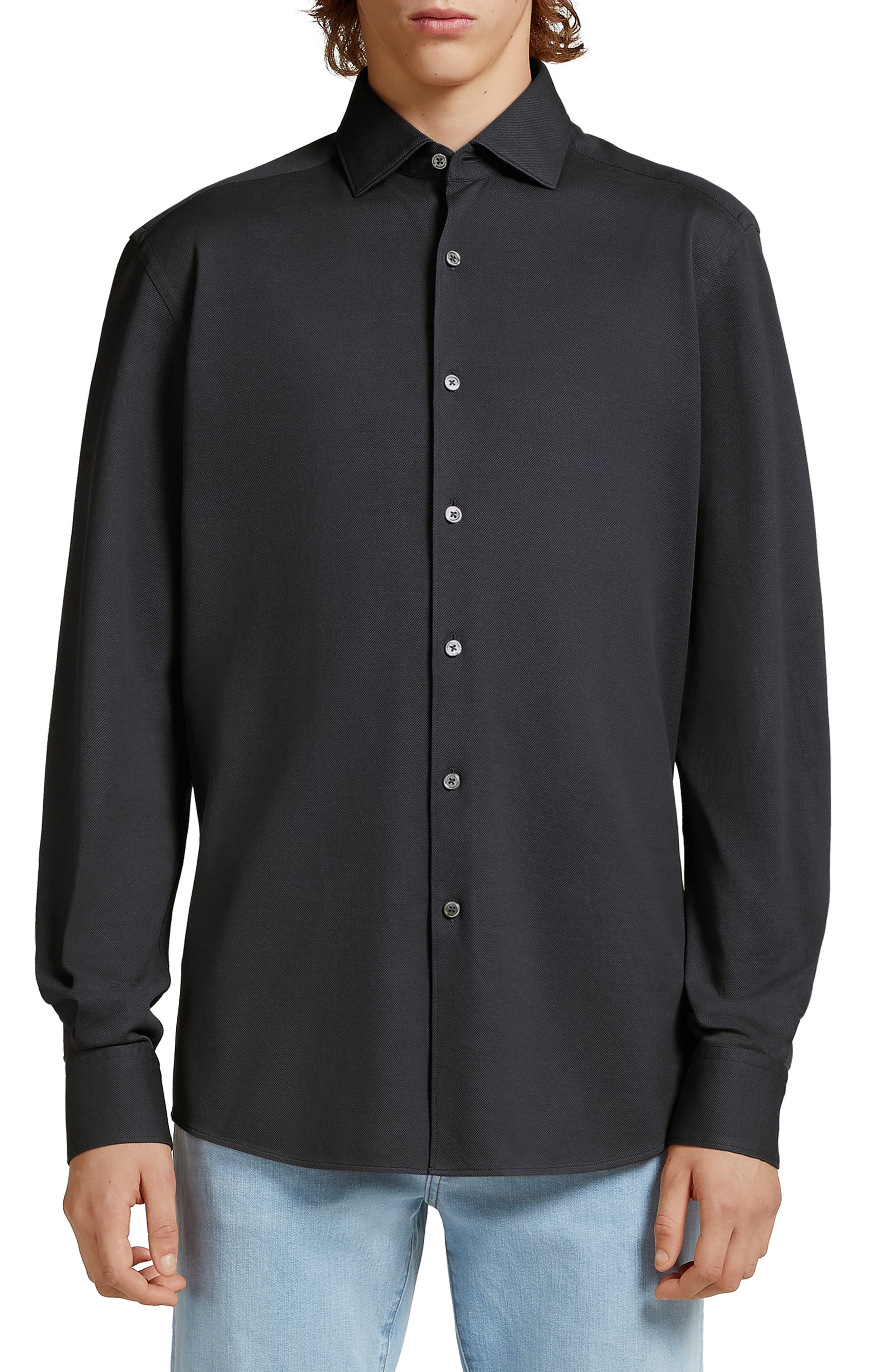 button down jersey shirt