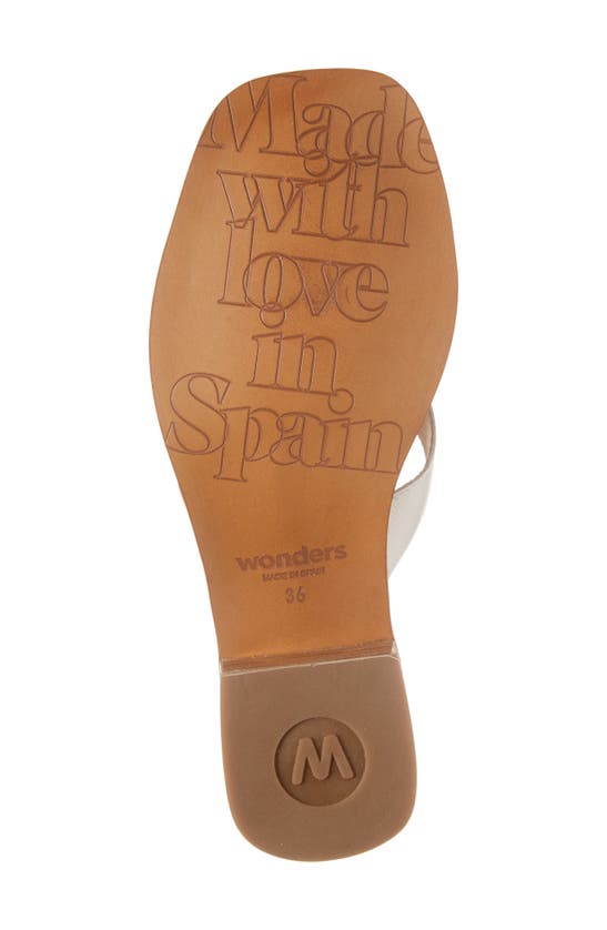 Shop Wonders Leather Slide Sandal In Menorca Off White